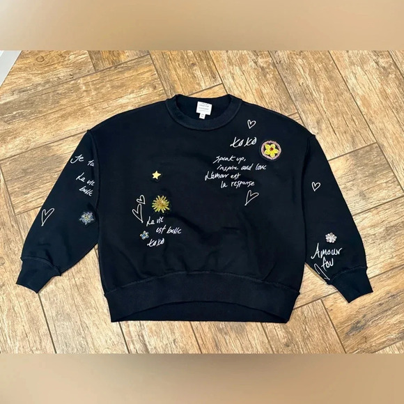 cinq a sept sweatshirt brandy love note black xxs - Picture 1 of 9